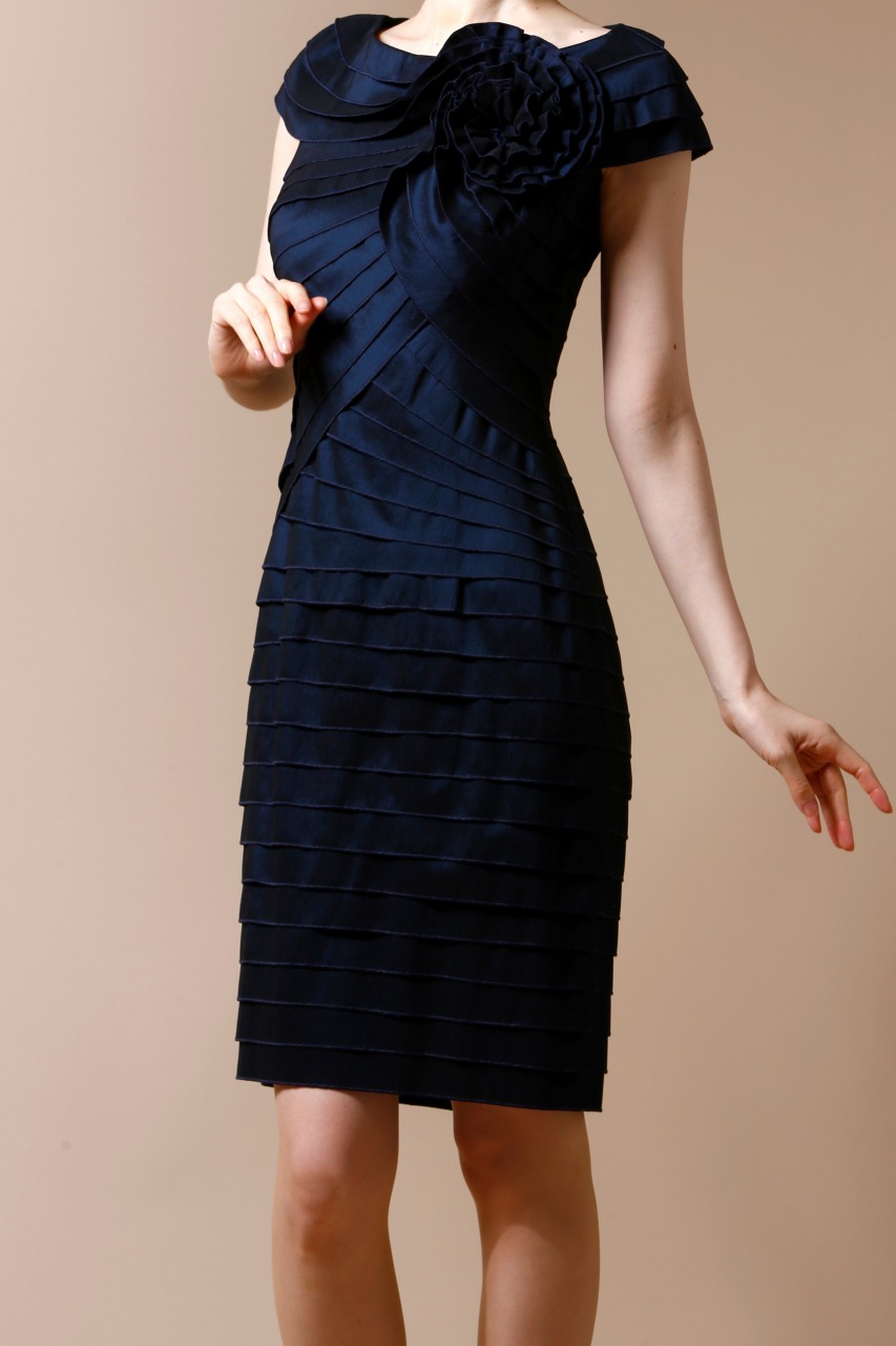 レア】新品 TADASHI SHOJI シルク マーメイド ティアード ドレス  